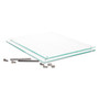 deflecto Superior Image Beveled Edge Sign Holder, Letter Insert, Clear/Green-Tinted Edges