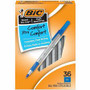 BIC Round Stic Grip Ballpoint Pen - 1.2 mm Medium Pen Point - Blue Ink - Brass Tip