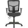 Lorell ErgoMesh Series Managerial Mesh Mid-Back Chair - Black Seat Color - Fabric Seat Material - Black Back Color - Black Frame Color - Mid Back