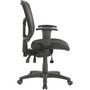 Lorell ErgoMesh Series Managerial Mesh Mid-Back Chair - Black Seat Color - Fabric Seat Material - Black Back Color - Black Frame Color - Mid Back