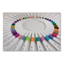 uniball EMOTT ever fine Porous Point Pen, Stick, Fine 0.4 mm, Assorted Ink Colors, White Barrel, 40/Pack