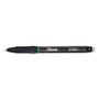Sharpie S-Gel S-Gel High-Performance Gel Pen, Retractable, Medium 0.7 mm, Green Ink, Black Barrel, Dozen (SAN2126216) View Product Image