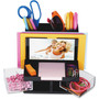 Officemate VersaPlus Desk Organizer,7 Compartments, Plastic, 6.19 x 6.31 x 5.5, Black