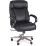 Safco Big & Tall Leather High-Back Task Chair - Black Seat Color - Bonded Leather Seat Material - High Back - Armrest