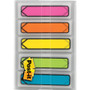 Post-it Flags Arrow 0.5" Page Flags, Five Assorted Bright Colors, 20/Color, 100/Pack (MMM684ARR2) View Product Image