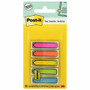Post-it Arrow Flags in On-the-Go Dispenser - Bright Colors - 20 x Blue, 20 x Green, 20 x Pink, 20 x Purple, 20 x Yellow - 1/2" Flag/Note Width x 1 3/4" Flag/Note Length - Arrow, Rectangle - Unruled