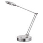 Alera Adjustable LED Task Lamp with USB Port, 11w x 6.25d x 26h, Brushed Nickel