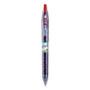 Pilot B2P Bottle-2-Pen Recycled Gel Pen, Retractable, Fine 0.7 mm, Red Ink, Translucent Blue Barrel
