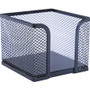 Lorell Mesh Wire Memo Holder - Support 3" x 3" Media - Steel - Black