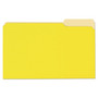 Universal Deluxe Colored Top Tab File Folders, 1/3-Cut Tabs: Assorted, Legal Size, Yellow/Light Yellow, 100/Box
