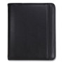 Samsill Professional Zippered Pad Holder/Ring Binder, Pockets, Writing Pad, Vinyl Black