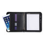 Samsill Professional Zippered Pad Holder/Ring Binder, Pockets, Writing Pad, Vinyl Black (SAM15650) View Product Image