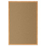 Mead Economy Cork Board with Oak Frame, 48" x 36", Tan Surface, Oak Finished Fiberboard (MDF) Frame