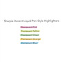 Sharpie Liquid Pen Style Highlighters, Assorted Ink Colors, Chisel Tip, Assorted Barrel Colors, 5/Set