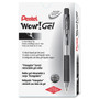 Pentel WOW! Gel Pen, Retractable, Medium 0.7 mm, Black Ink, Clear/Black Barrel, Dozen (PENK437A) View Product Image