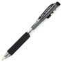 Pentel WOW! Gel Pen, Retractable, Medium 0.7 mm, Black Ink, Clear/Black Barrel, Dozen