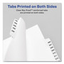 Avery Preprinted Legal Exhibit Side Tab Index Dividers, Avery Style, 10-Tab, 5, 11 x 8.5, White, 25/Pack