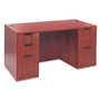 Alera Valencia Series Straight Front Desk Shell, 59.13" x 29.5" x 29.63", Medium Cherry (ALEVA216030MC) View Product Image