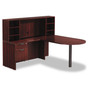 Alera Valencia Series Straight Front Desk Shell, 71" x 35.5" x 29.63", Mahogany