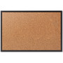Quartet Classic Series Cork Bulletin Board, 24" x 18", Tan Surface, Black Aluminum Frame