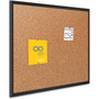Quartet Classic Series Cork Bulletin Board, 24" x 18", Tan Surface, Black Aluminum Frame