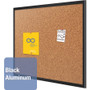 Quartet Classic Series Cork Bulletin Board, 24" x 18", Tan Surface, Black Aluminum Frame