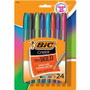 BIC Cristal Ballpoint Pen - 1.6 mm Bold Pen Point - Assorted Ink - Translucent Barrel