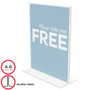 deflecto Classic Image Double-Sided Sign Holder, 8.5 x 11 Insert, Clear