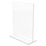 deflecto Classic Image Double-Sided Sign Holder, 8.5 x 11 Insert, Clear