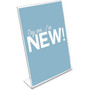 deflecto Classic Image Slanted Sign Holder, Portrait, 8.5 x 11 Insert, Clear