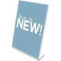 deflecto Classic Image Slanted Sign Holder, Portrait, 8.5 x 11 Insert, Clear