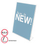 deflecto Classic Image Slanted Sign Holder, Portrait, 8.5 x 11 Insert, Clear