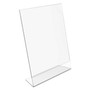 deflecto Classic Image Slanted Sign Holder, Portrait, 8.5 x 11 Insert, Clear