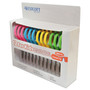 Westcott Soft Handle Kids Scissors, Pointed Tip, 5" Long, 1.75" Cut Length, Straight Assorted Color Handles, 12/Pack