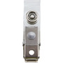 SICURIX ID Strap Clips, 0.38" x 2.75", Clear, 25/Pack