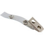 SICURIX ID Strap Clips, 0.38" x 2.75", Clear, 25/Pack