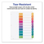 Avery Customizable TOC Ready Index Multicolor Tab Dividers, Uncollated, 10-Tab, 1 to 10, 11 x 8.5, White, 24 Sets