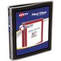 Avery Flexi-View Binder with Round Rings, 3 Rings, 0.5" Capacity, 11 x 8.5, Black