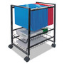 Advantus Mobile File Cart with Sliding Baskets, Metal, 2 Drawers, 1 Bin, 12.88" x 15" x 21.13", Black (AVT34075) View Product Image