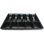 Sparco Locking Cover Money Tray - 5 Bill/5 Coin Compartment(s) - Black