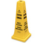 Rubbermaid Commercial 25" Safety Cone - English, Spanish - Print/Message "Caution Wet Floor" - 10.5" Width x 25.8" Height x 10.5" Depth - Cone Shape - Sturdy, Multilingual