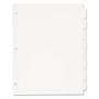 Avery Write and Erase Plain-Tab Paper Dividers, 8-Tab, 11 x 8.5, White, 24 Sets