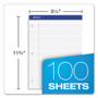 Ampad Double Sheet Pads, Medium/College Rule, 100 White 8.5 x 11.75 Sheets (TOP20323) View Product Image