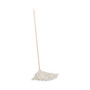 Boardwalk Handle/Deck Mops, #16 White Cotton Head, 48" Natural Wood Handle
