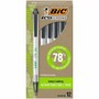BIC Clic Stic Retractable Ball Pens - Medium Pen Point - Retractable - Black Ink - Clear Barrel