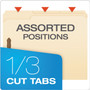 Pendaflex Manila Fastener Folders, 1/3-Cut Tabs, 2 Fasteners, Letter Size, Manila Exterior, 50/Box
