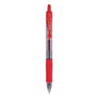 Pilot G2 Premium Gel Pen, Retractable, Bold 1 mm, Red Ink, Smoke/Red Barrel, Dozen