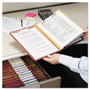 Smead Pressboard Classification Folders, Six SafeSHIELD Fasteners, 2/5-Cut Tabs, 2 Dividers, Letter Size, Red, 10/Box
