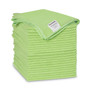 Boardwalk Microfiber Cleaning Cloths, 16 x 16, Green, 24/Pack BWK16GRECLOTHV2