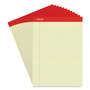 Universal Perforated Ruled Writing Pads, Wide/Legal Rule, Red Headband, 50 Canary-Yellow 8.5 x 11.75 Sheets, Dozen (UNV10630) View Product Image
